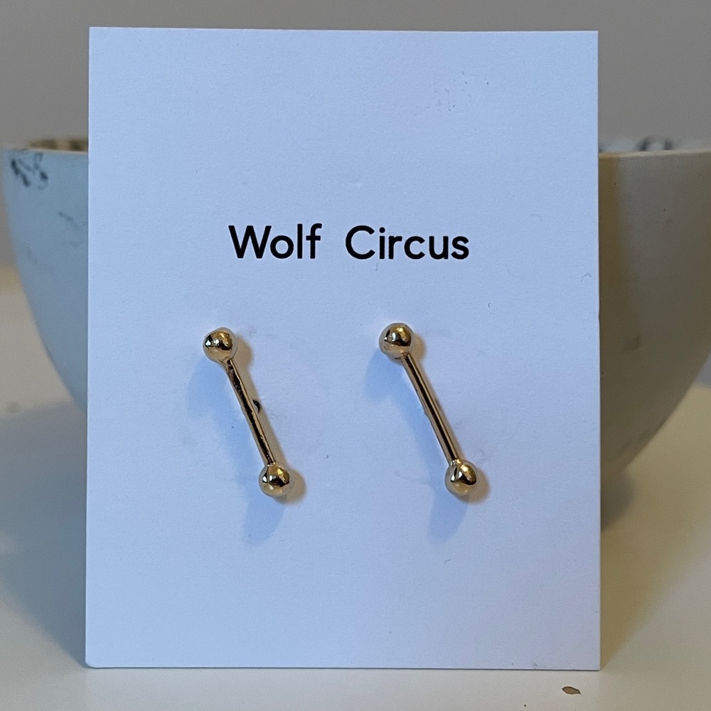 Wolf Circus Gold Bar Earring